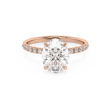 Oval Pave Lab Grown Diamond Engagement Ring