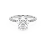Oval Pave Lab Grown Diamond Engagement Ring
