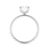 Oval Pave Lab Grown Diamond Engagement Ring