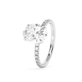 Oval Pave Lab Grown Diamond Engagement Ring