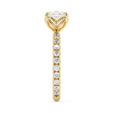Cushion Pave Lab Grown Diamond Engagement Ring