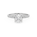 Cushion Pave Lab Grown Diamond Engagement Ring