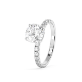 Cushion Pave Lab Grown Diamond Engagement Ring