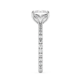 Asscher Pave Lab Grown Diamond Engagement Ring