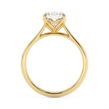 Cushion Solitaire Cathedral Lab Grown Diamond Engagement Ring