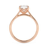 Cushion Solitaire Cathedral Lab Grown Diamond Engagement Ring