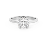 Cushion Solitaire Cathedral Lab Grown Diamond Engagement Ring
