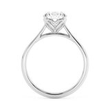 Cushion Solitaire Cathedral Lab Grown Diamond Engagement Ring
