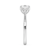 Cushion Solitaire Cathedral Lab Grown Diamond Engagement Ring