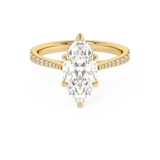 Marquise Pave Cathedral Lab Grown Diamond Engagement Ring