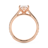 Marquise Pave Cathedral Lab Grown Diamond Engagement Ring