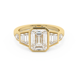 Emerald Cluster Lab Grown Diamond Engagement Ring