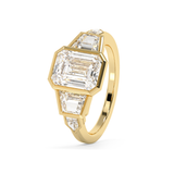Emerald Cluster Lab Grown Diamond Engagement Ring