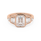 Emerald Cluster Lab Grown Diamond Engagement Ring