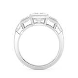 Emerald Cluster Lab Grown Diamond Engagement Ring