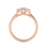 Round Full Bezel Lab Grown Diamond Engagement Ring