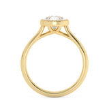 Pear Full Bezel Lab Grown Diamond Engagement Ring