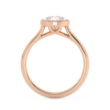 Pear Full Bezel Lab Grown Diamond Engagement Ring
