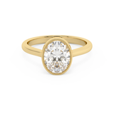 Oval Full Bezel Lab Grown Diamond Engagement Ring