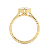 Oval Full Bezel Lab Grown Diamond Engagement Ring