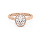 Oval Full Bezel Lab Grown Diamond Engagement Ring