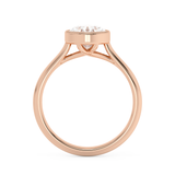 Oval Full Bezel Lab Grown Diamond Engagement Ring