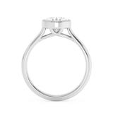Oval Full Bezel Lab Grown Diamond Engagement Ring
