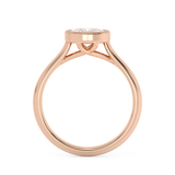 Cushion Full Bezel Lab Grown Diamond Engagement Ring