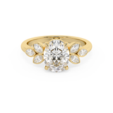 Oval Cluster Lab Grown Diamond Engagement Ring
