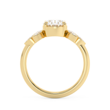 Oval Cluster Lab Grown Diamond Engagement Ring