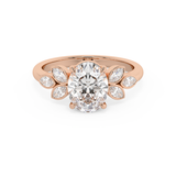 Oval Cluster Lab Grown Diamond Engagement Ring
