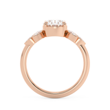 Oval Cluster Lab Grown Diamond Engagement Ring