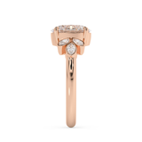Oval Cluster Lab Grown Diamond Engagement Ring
