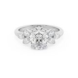 Oval Cluster Lab Grown Diamond Engagement Ring