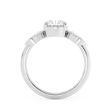 Oval Cluster Lab Grown Diamond Engagement Ring