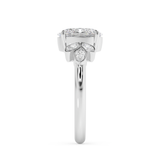 Oval Cluster Lab Grown Diamond Engagement Ring