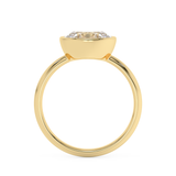 Oval Full Bezel Lab Grown Diamond Engagement Ring