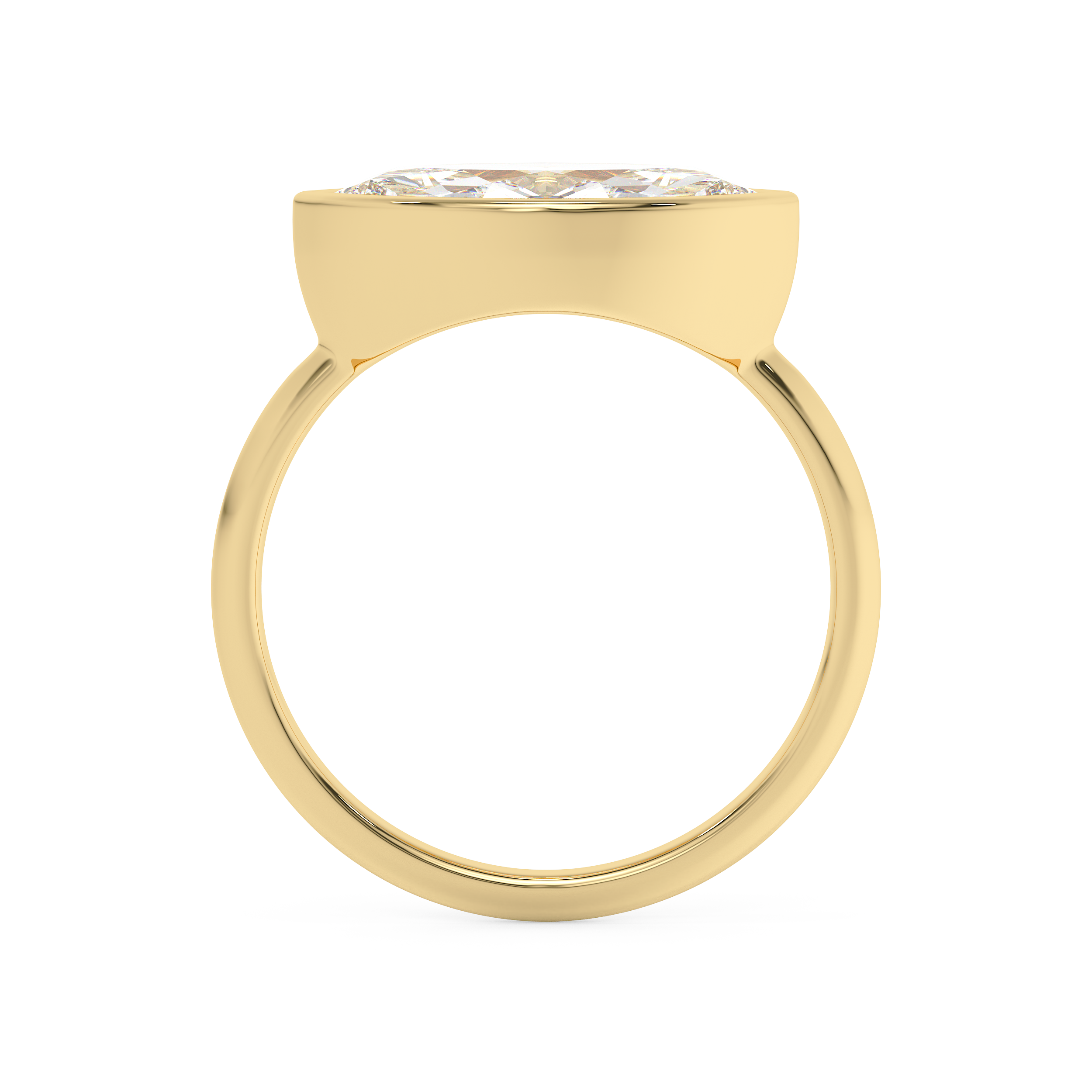 Marquise Full Bezel Lab Grown Diamond Engagement Ring