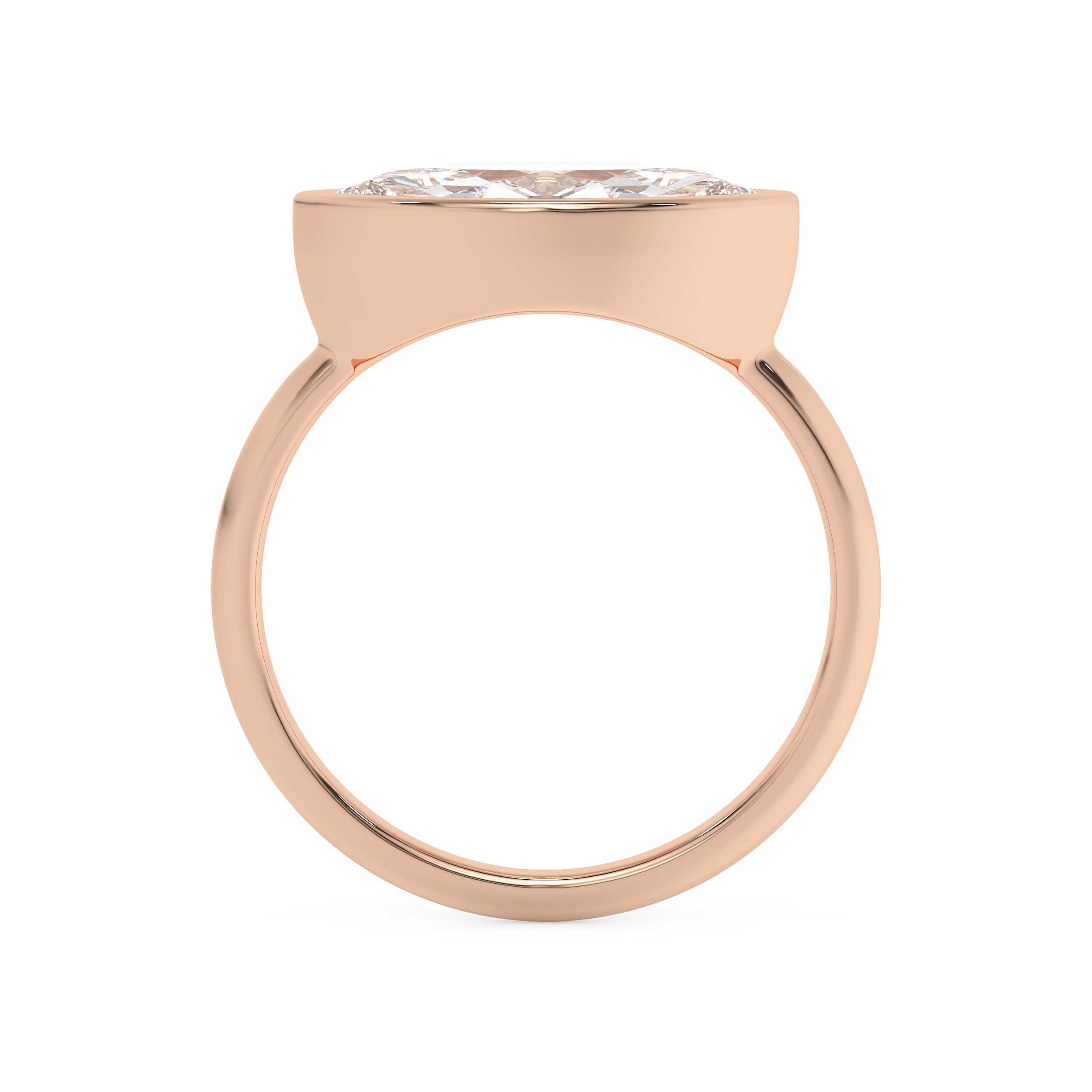 Marquise Full Bezel Lab Grown Diamond Engagement Ring