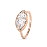 Marquise Full Bezel Lab Grown Diamond Engagement Ring