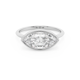 Marquise Full Bezel Lab Grown Diamond Engagement Ring