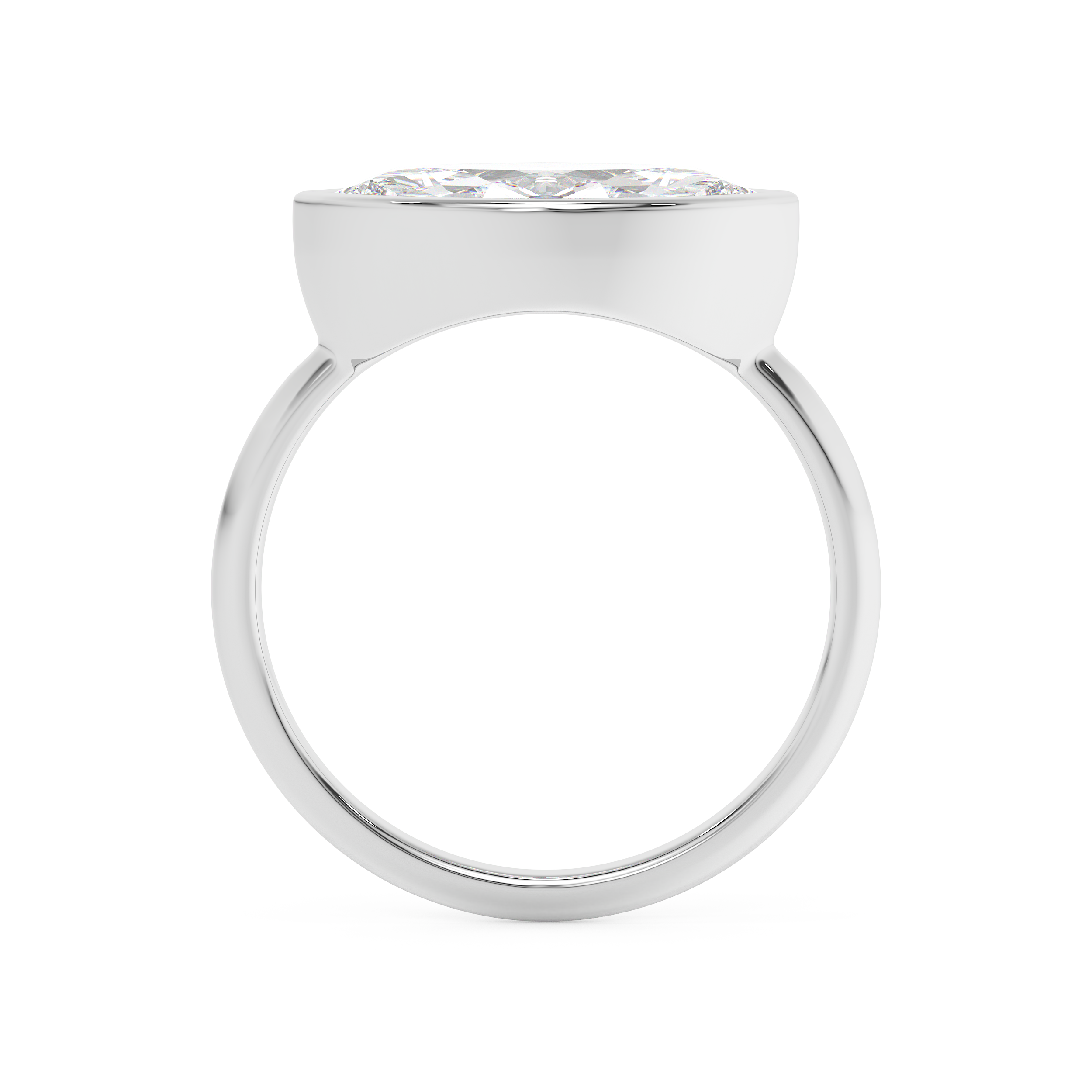 Marquise Full Bezel Lab Grown Diamond Engagement Ring
