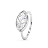 Marquise Full Bezel Lab Grown Diamond Engagement Ring