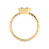 Pear Full Bezel Lab Grown Diamond Engagement Ring
