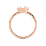 Pear Full Bezel Lab Grown Diamond Engagement Ring