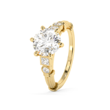 Round Cluster Lab Grown Diamond Engagement Ring