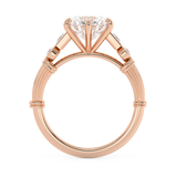 Round Cluster Lab Grown Diamond Engagement Ring