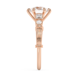 Round Cluster Lab Grown Diamond Engagement Ring