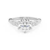 Round Cluster Lab Grown Diamond Engagement Ring