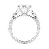 Round Cluster Lab Grown Diamond Engagement Ring